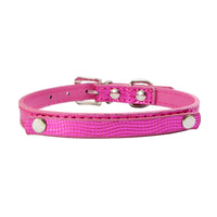 HKM-175379 Personalized Snake and Crocodile Pattern Dog Collar with Adjustable Sizes