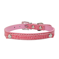 HKM-175379 Personalized Snake and Crocodile Pattern Dog Collar with Adjustable Sizes