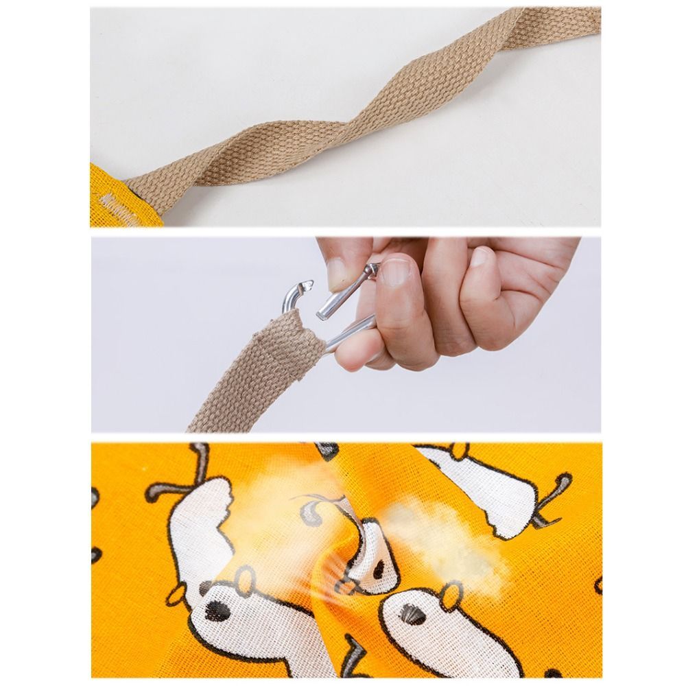 HKM-171859 Cotton Linen Cat Hammock Bed with Hanging Hook - Breathable, Wear-Resistant, Multicolor Design, 47x47cm
