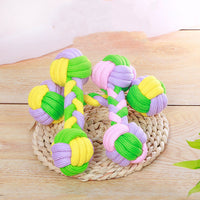 HKM-552595 Candy Color Cotton Rope Dumbbell Toy for Dogs - Pet Knotted Rope Design, 20x6.5cm
