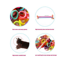 HKM-053715 100 Pcs Seamless Cotton Baby Hair Ties for Girls and Kids - Soft, Durable, and Multicolor Ponytail Holders