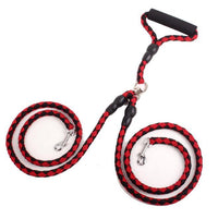 HKM-046931 Double-Ended Nylon Traction Rope with Padded Handles for Dog Walking and Outdoor Activities