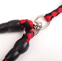 HKM-046931 Double-Ended Nylon Traction Rope with Padded Handles for Dog Walking and Outdoor Activities