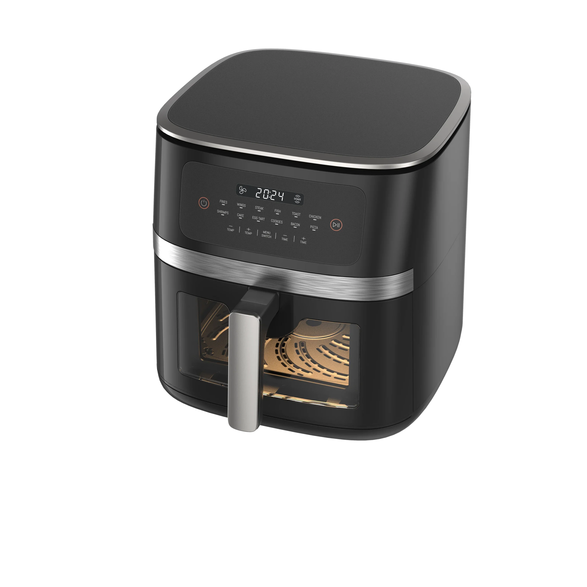 KTX-073811 7L Electric Smoke Air Fryer with Wood Pellets and 360° Cooking Technology for Oil-Free Household Cooking