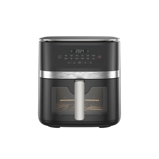 KTX-073811 7L Electric Smoke Air Fryer with Wood Pellets and 360° Cooking Technology for Oil-Free Household Cooking