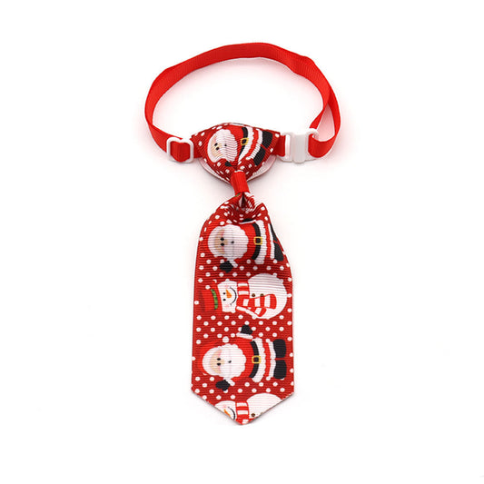JMT-481226 Christmas-Themed Ribbon Tie for Pets in Mixed Colors - Ideal for All Seasons and Festive Occasions