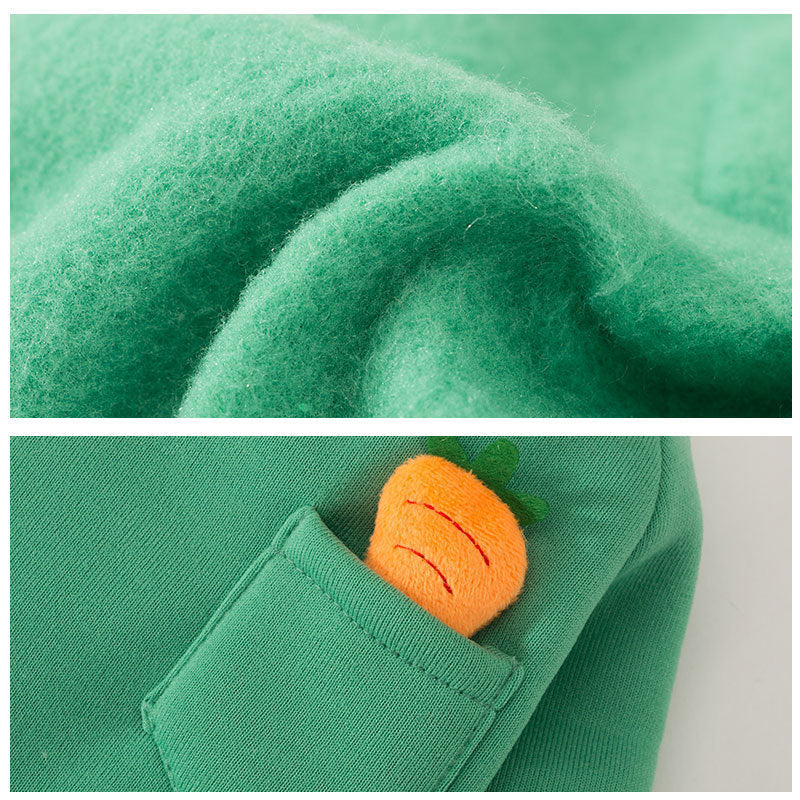 HKM-828115 Cute Autumn and Winter Dog Sweater in Green Radish and Purple Pineapple, Made of Milk Silk