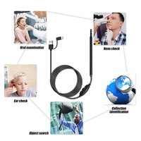 HKM-951123 3-in-1 Ear Spoon Endoscope with 1.3 Million High-Definition Camera and Adjustable LED Lighting