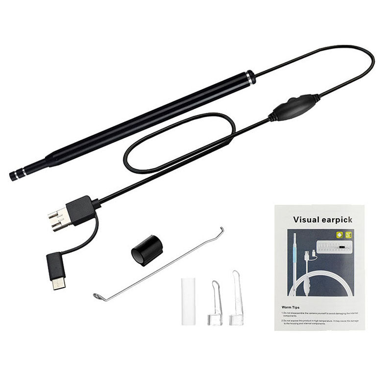 HKM-951123 3-in-1 Ear Spoon Endoscope with 1.3 Million High-Definition Camera and Adjustable LED Lighting
