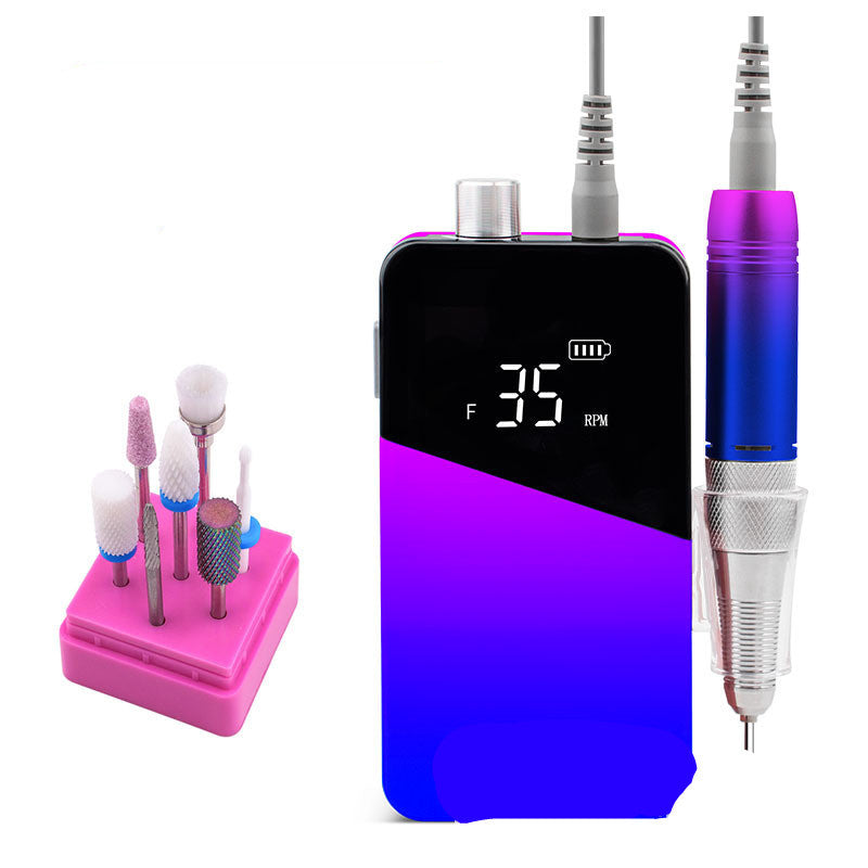 HKM-524563 Rechargeable Portable Nail Polisher with Adjustable Speed and Stylish Gradient Handle