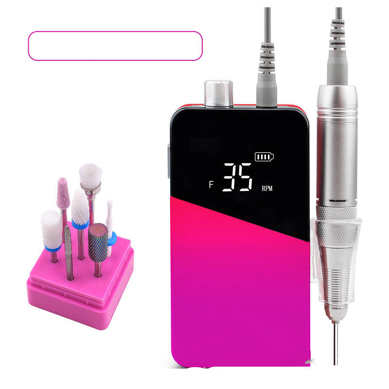 HKM-524563 Rechargeable Portable Nail Polisher with Adjustable Speed and Stylish Gradient Handle