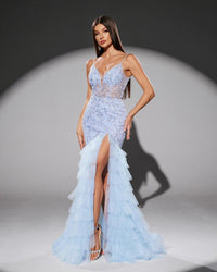 HKM-534995 Elegant Blue Evening Dress for Women - EZ25207 Model