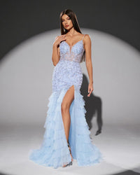 HKM-534995 Elegant Blue Evening Dress for Women - EZ25207 Model
