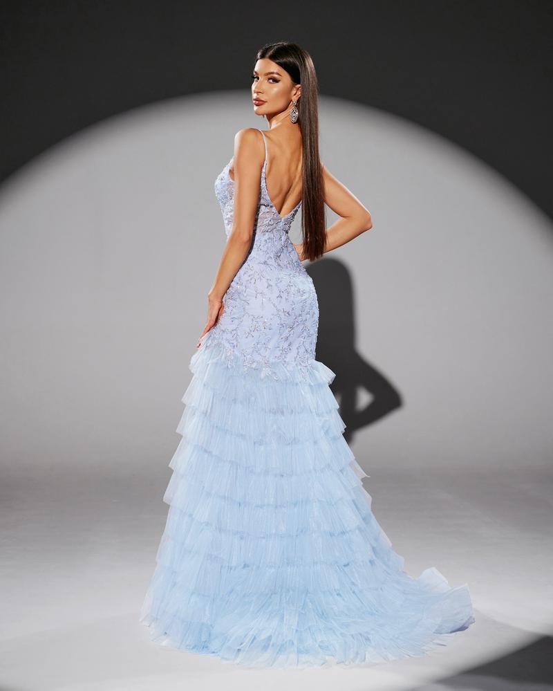 HKM-534995 Elegant Blue Evening Dress for Women - EZ25207 Model