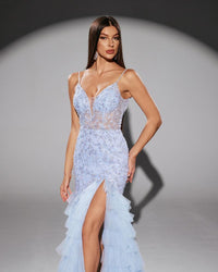 HKM-534995 Elegant Blue Evening Dress for Women - EZ25207 Model
