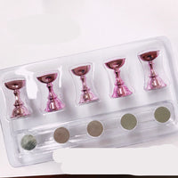 HKM-490643 Nail Art Stand in Gold, Silver, Rose Gold, Black, and White - Plastic Nail Tool Storage Solution