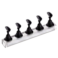 HKM-490643 Nail Art Stand in Gold, Silver, Rose Gold, Black, and White - Plastic Nail Tool Storage Solution