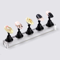 HKM-490643 Nail Art Stand in Gold, Silver, Rose Gold, Black, and White - Plastic Nail Tool Storage Solution