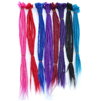HKM-380243 Gradient Two-Color Braided Wig - Medium Length High Temperature Fiber Styling