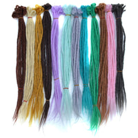 HKM-380243 Gradient Two-Color Braided Wig - Medium Length High Temperature Fiber Styling
