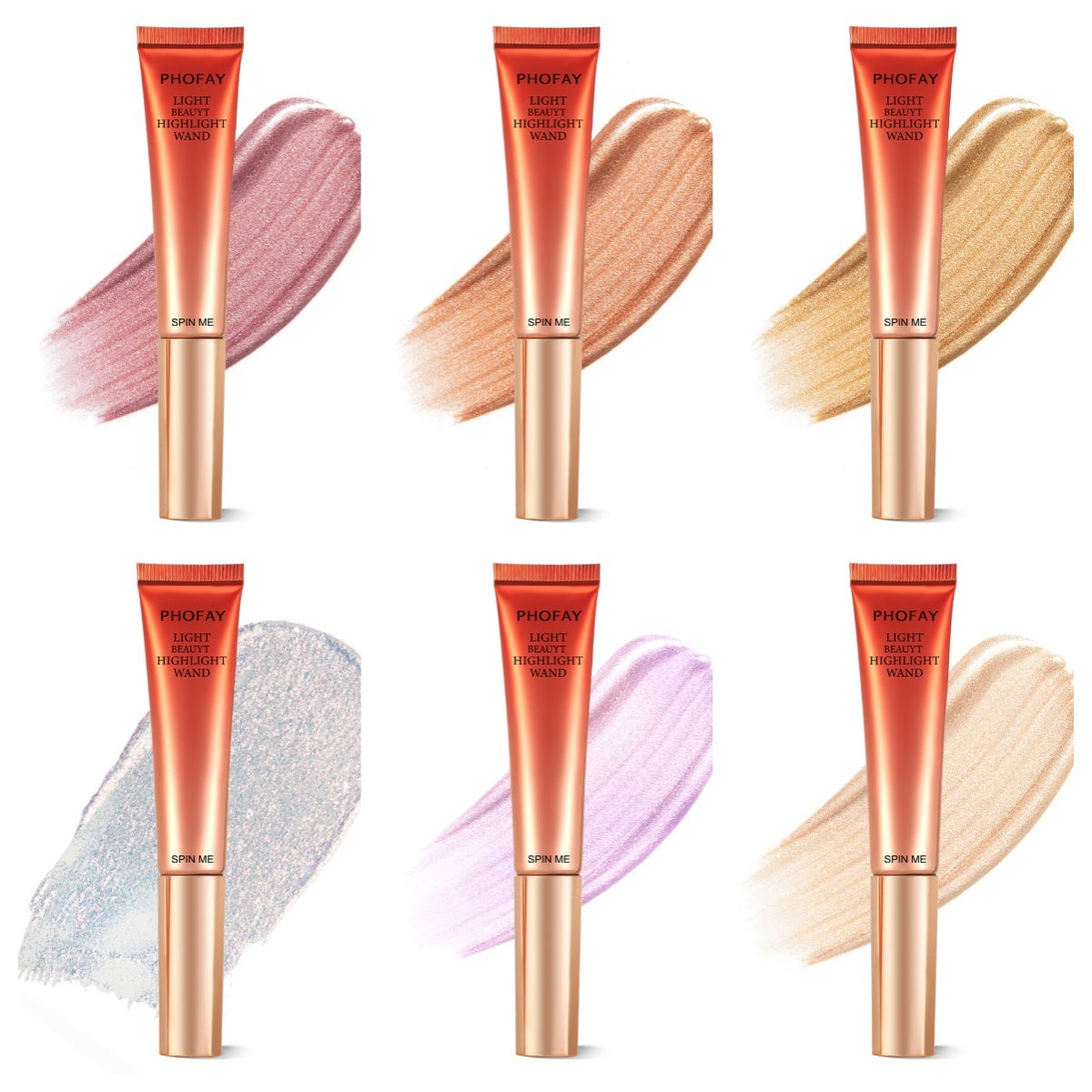 HKM-090259 Radiant Highlighter Wand for Effortless Glow - Silky Finish, 15 ML