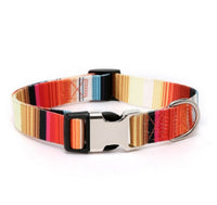 HKM-618643 Ethnic Style Striped Dog Collar - Polyester Cotton, Multiple Patterns and Sizes Available
