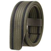 HKM-028819 Braided Tactical Nylon Belt with No Buckle - Casual Wear, Adjustable Length, Durable Design