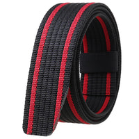 HKM-028819 Braided Tactical Nylon Belt with No Buckle - Casual Wear, Adjustable Length, Durable Design