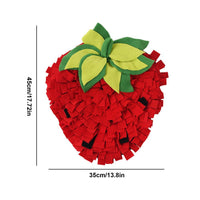HKM-991251 Interactive Pet Sniffing Slow Feeder Mat for Dogs, Cats, Rabbits - Engaging Foraging Toy with Strawberry Design