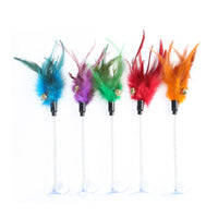 HKM-712979 Spring-Equipped Sucker Mouse Cat Toy - Colorful Faux Mouse with Elasticity, 20cm Length