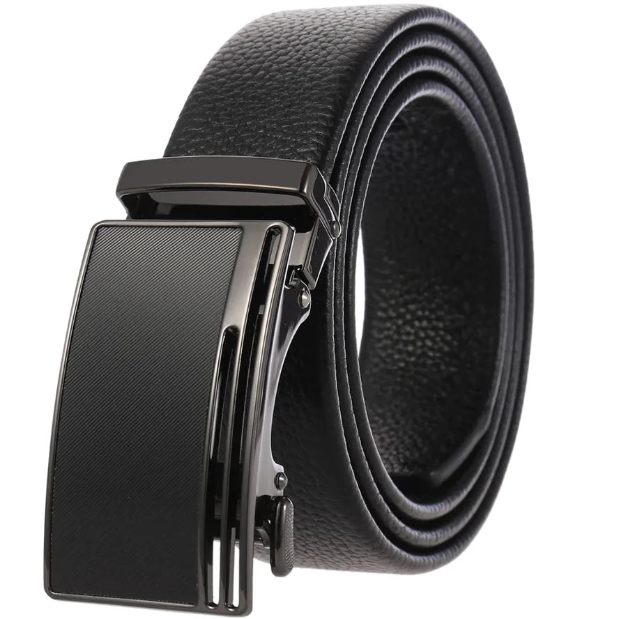 HKM-732755 Luxury Leather Automatic Buckle Belt for Men - Model LY36-0193-5