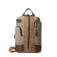 HKM-303635 Retro Canvas Crossbody Chest Bag for Men - Waterproof Outdoor Shoulder Bag
