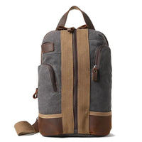 HKM-303635 Retro Canvas Crossbody Chest Bag for Men - Waterproof Outdoor Shoulder Bag