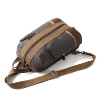 HKM-303635 Retro Canvas Crossbody Chest Bag for Men - Waterproof Outdoor Shoulder Bag