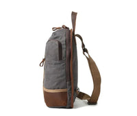 HKM-303635 Retro Canvas Crossbody Chest Bag for Men - Waterproof Outdoor Shoulder Bag