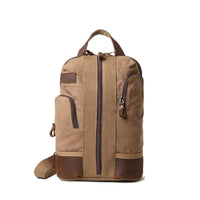HKM-303635 Retro Canvas Crossbody Chest Bag for Men - Waterproof Outdoor Shoulder Bag