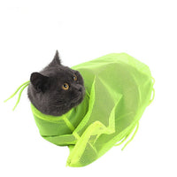 HKM-136531 Adjustable Cat Grooming Bag for Bathing and Nail Care - Breathable Polyester Mesh Design