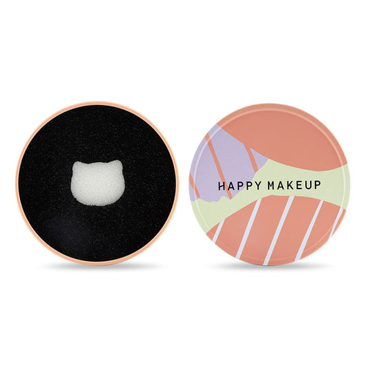 HKM-889363 Eye Shadow Brush Cleaning Box with Iron Case and Replacement Sponges