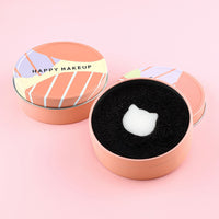 HKM-889363 Eye Shadow Brush Cleaning Box with Iron Case and Replacement Sponges