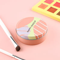 HKM-889363 Eye Shadow Brush Cleaning Box with Iron Case and Replacement Sponges