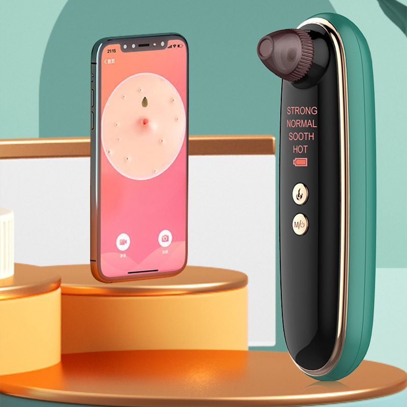 HKM-521683 Wireless Blackhead Removal Device with Visual Feedback and Electric Rotation