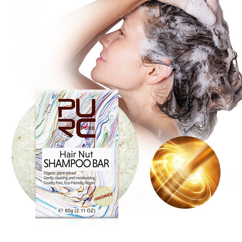 KTX-608467 Hand-Extracted Natural Shampoo Soap with Plant Extracts for Nourished and Shiny Hair