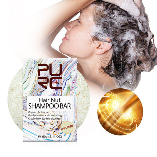 KTX-608467 Hand-Extracted Natural Shampoo Soap with Plant Extracts for Nourished and Shiny Hair
