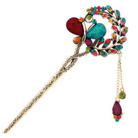 HKM-820883 Ancient Insect Hairpin Fork in Electroplated Copper and Resin