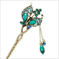 HKM-820883 Ancient Insect Hairpin Fork in Electroplated Copper and Resin
