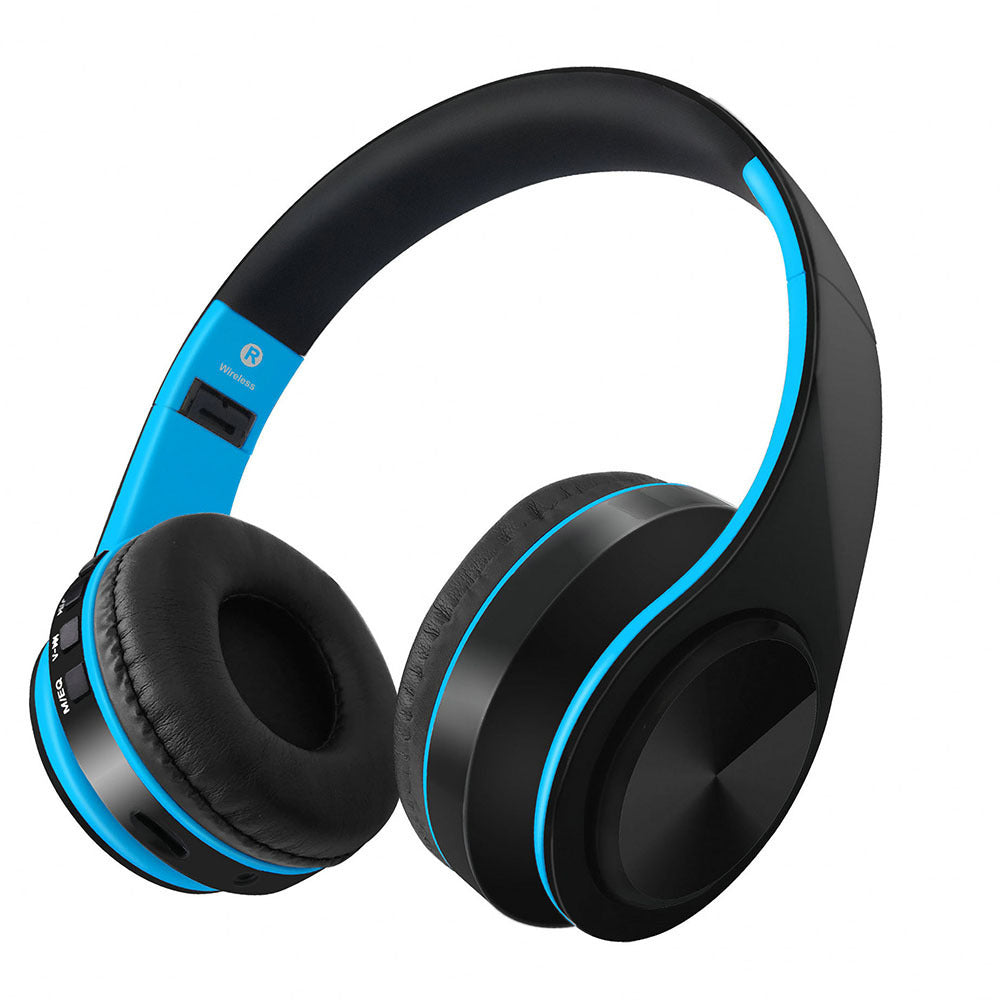 KTX-490643 Wireless Bluetooth Stereo Headphones with FM, SD Card Support, and Microphone for PC and Sports Activities