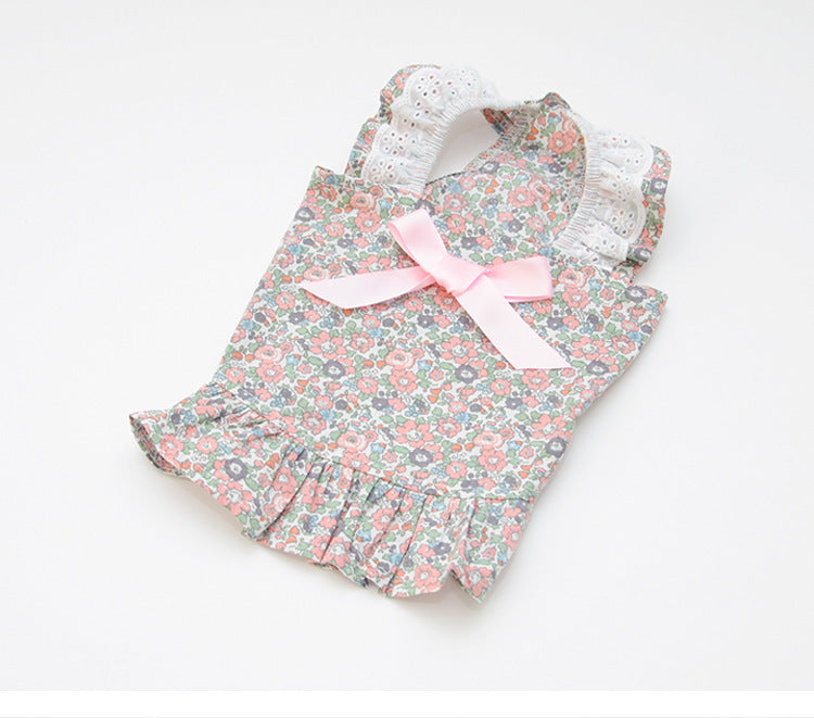 HKM-359827 Cute Dog Skirt Sunscreen Vest in Various Colors for Little Princesses