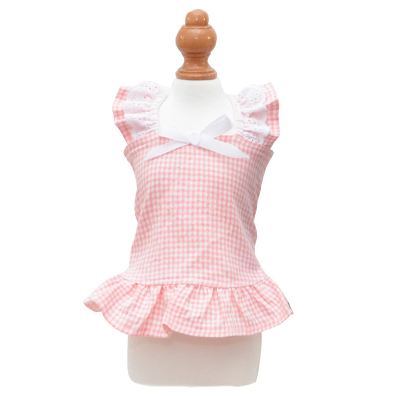 HKM-359827 Cute Dog Skirt Sunscreen Vest in Various Colors for Little Princesses