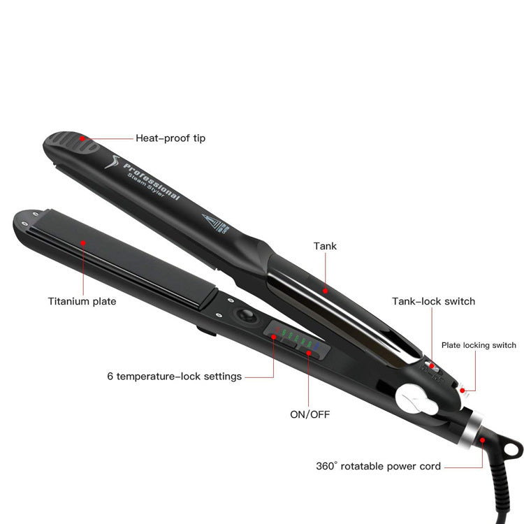 HKM-306707 16-20mm Tourmaline Ceramic Hair Straightener for Dry Hair with Adjustable Temperature Control