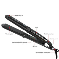 HKM-306707 16-20mm Tourmaline Ceramic Hair Straightener for Dry Hair with Adjustable Temperature Control